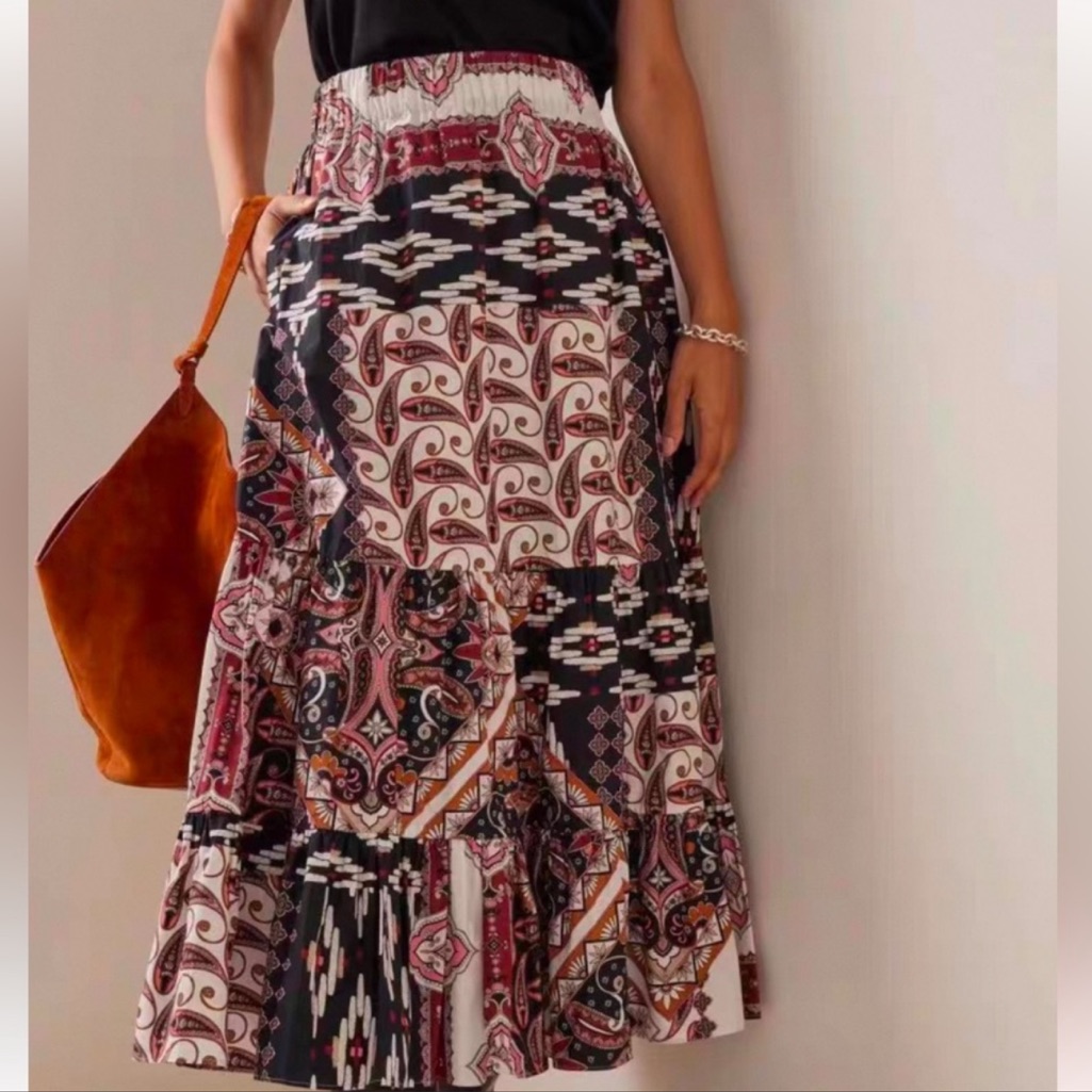 Cara Cara Chase Skirt Midi Length Brown